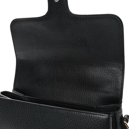 Gucci Dollar Calfskin Interlocking G Top Handle Shoulder Bag Black 13 of 13