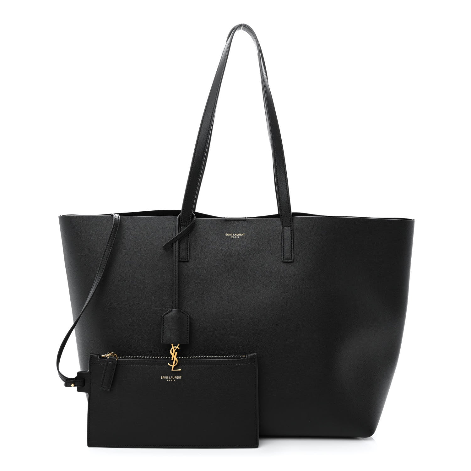 Saint Laurent Calfskin Large Shopping Tote Black 1 of 12