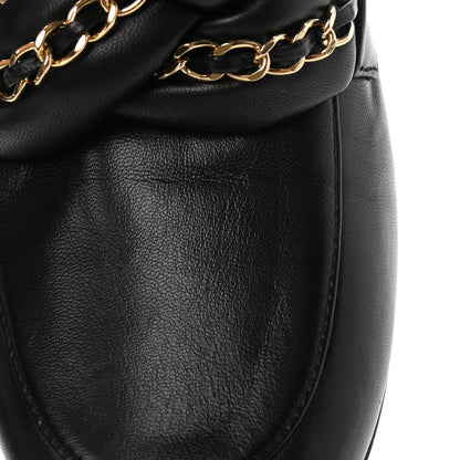 Chanel Lambskin CC Braided Chain Loafers 37.5 Black 11 of 12