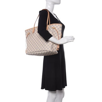 Louis Vuitton Damier Azur Neo Neverfull MM Rose Ballerine 2 of 12