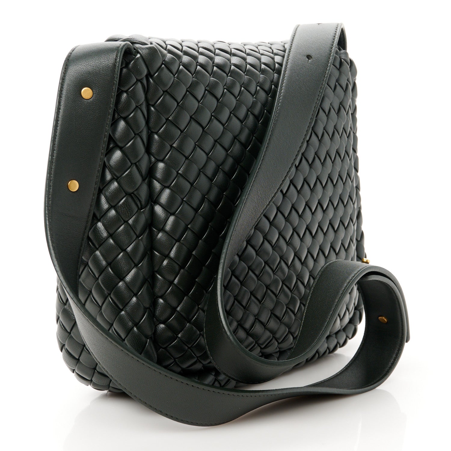 Bottega Veneta Nappa Intrecciato Small Cobble Shoulder Bag Dark Green 5 of 13