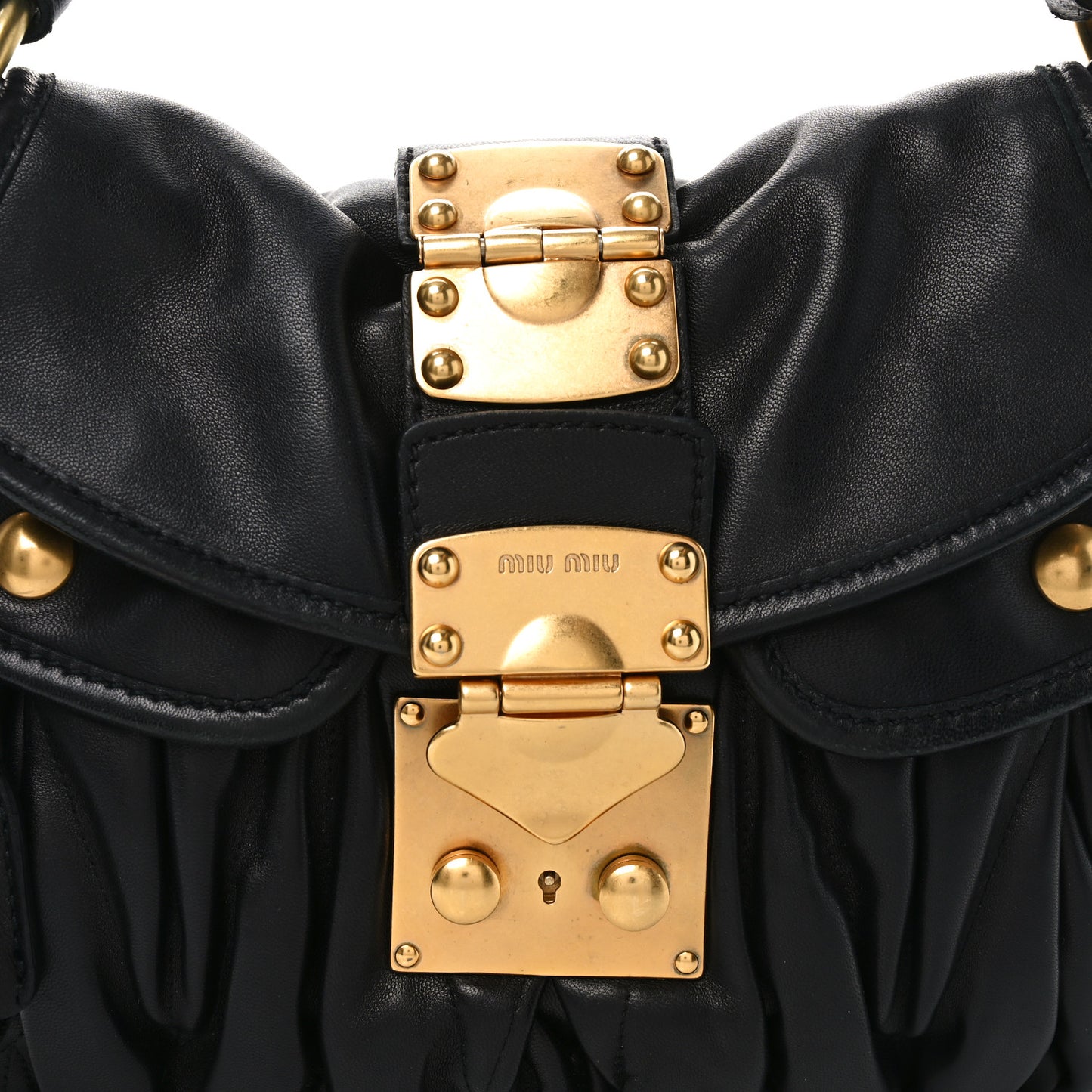 Nappa Matelasse Coffer Hobo Black