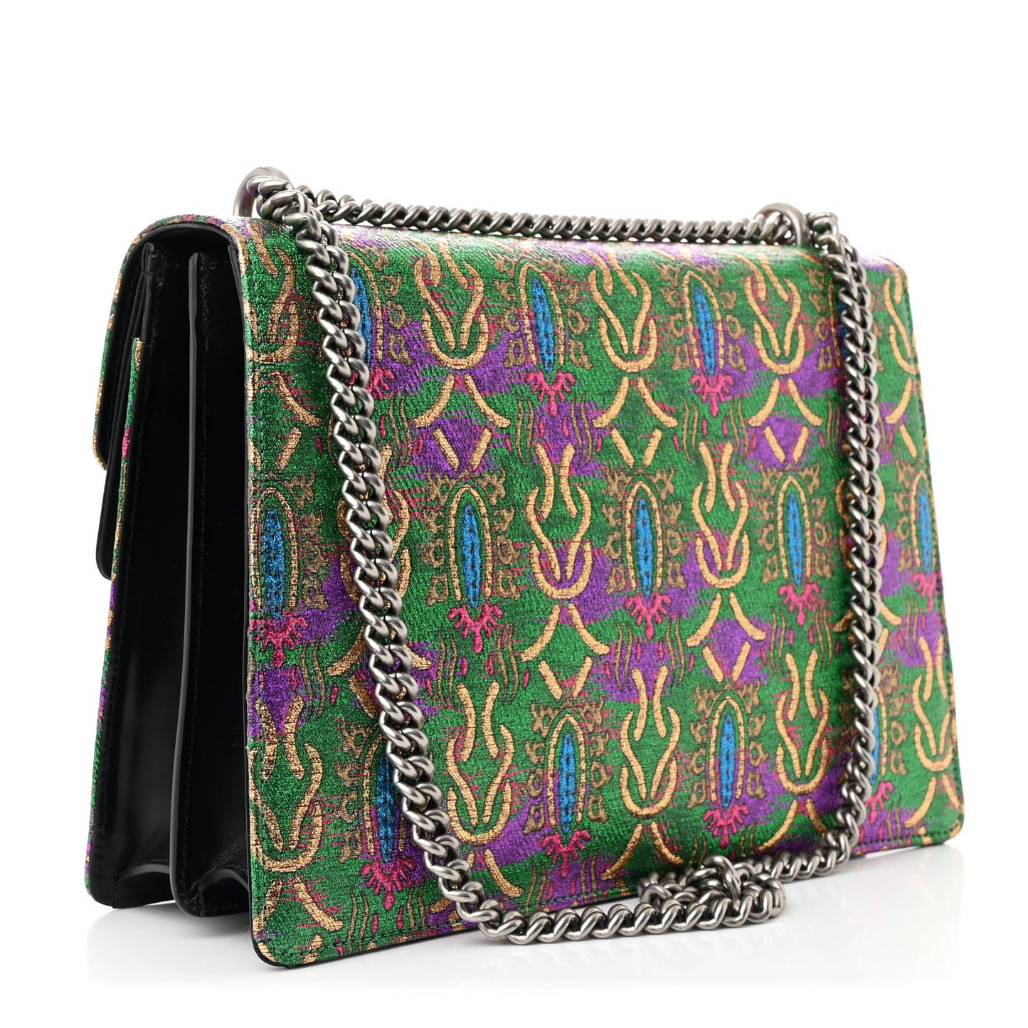 Brocade Crystal Embellished Medium Dionysus Shoulder Bag Multi