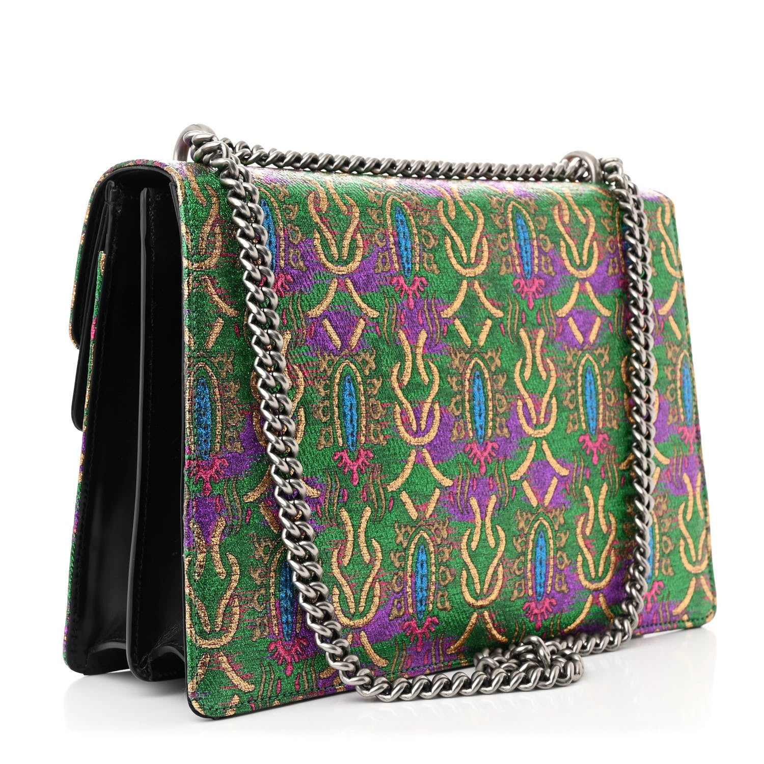 Gucci Brocade Crystal Embellished Medium Dionysus Shoulder Bag Multi 3 of 12