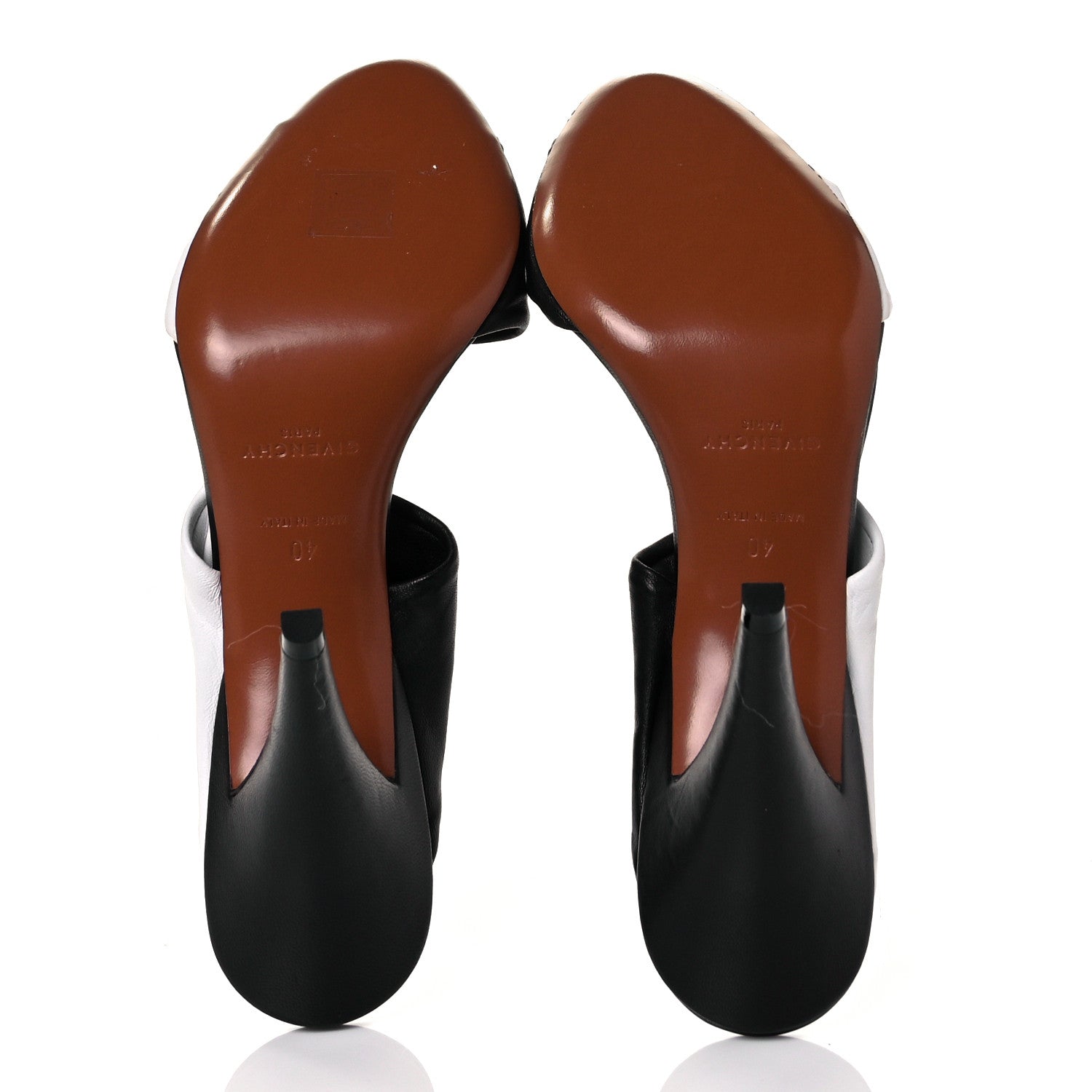 Givenchy Nappa Mule Tie Sandals 40 Black White 5 of 10