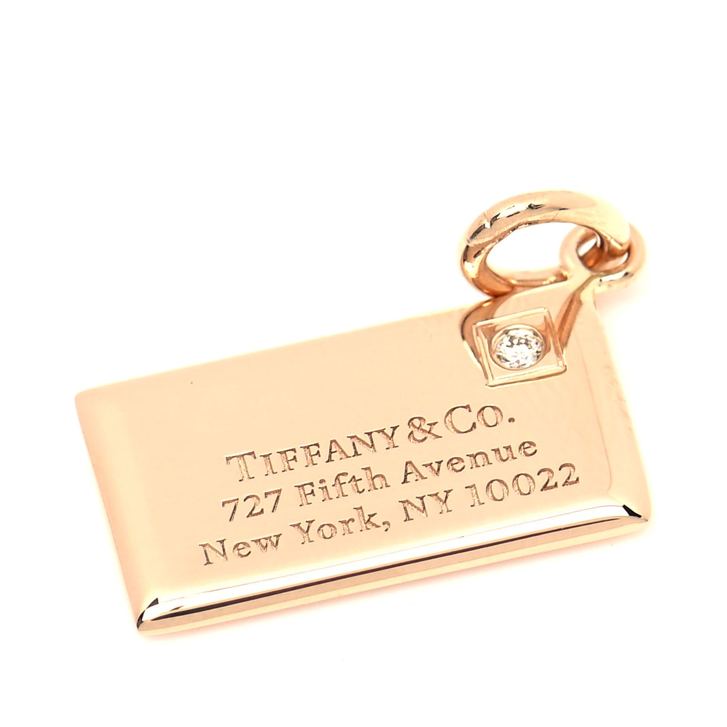 18K Rose Gold Diamond Envelope Charm