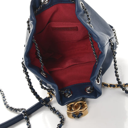 Chanel Calfskin Quilted Small Gabrielle Bucket Dark Blue 5 of 7