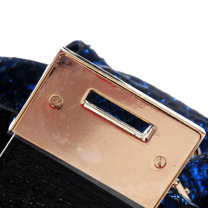 Jimmy Choo Metallic Python Ramona Blue 5 of 9