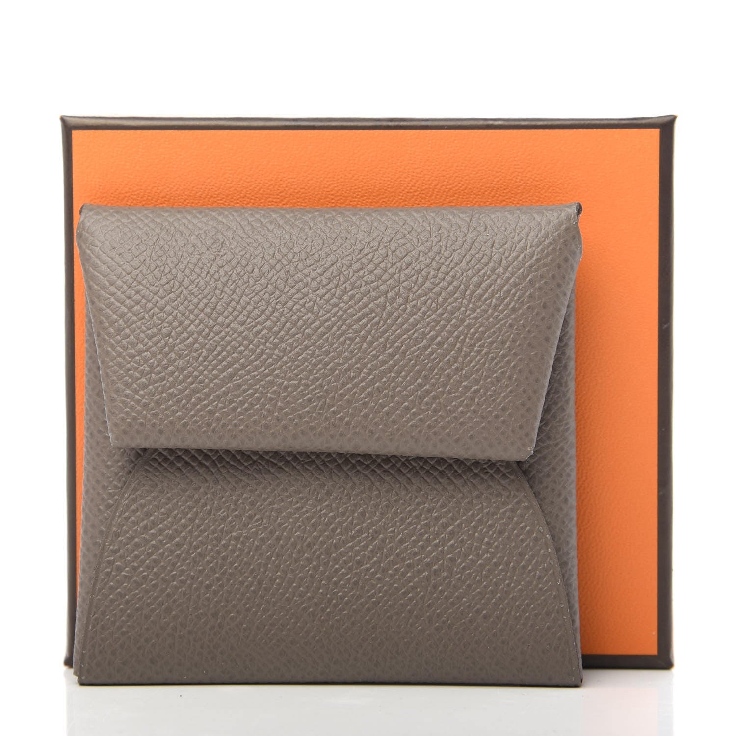Hermes Epsom Bastia Verso Coin Purse Gris Etain Vert Criquet 7 of 7