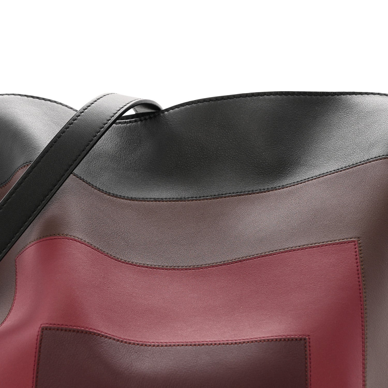 Loewe X ALBERS Nappa Calfskin Medium Flamenco Knot Clutch Black Burgundy 7 of 10