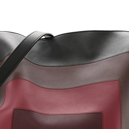 Loewe X ALBERS Nappa Calfskin Medium Flamenco Knot Clutch Black Burgundy 7 of 10
