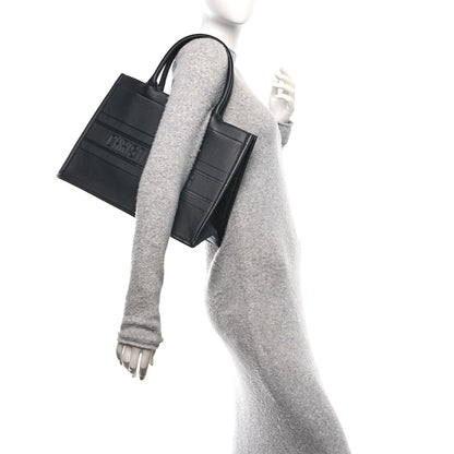 Christian Dior Calfskin Embossed Medium Book Tote Black 2 of 10