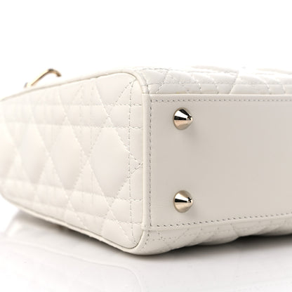 Christian Dior Lambskin Cannage Small My ABCDior Lady Dior White 7 of 9