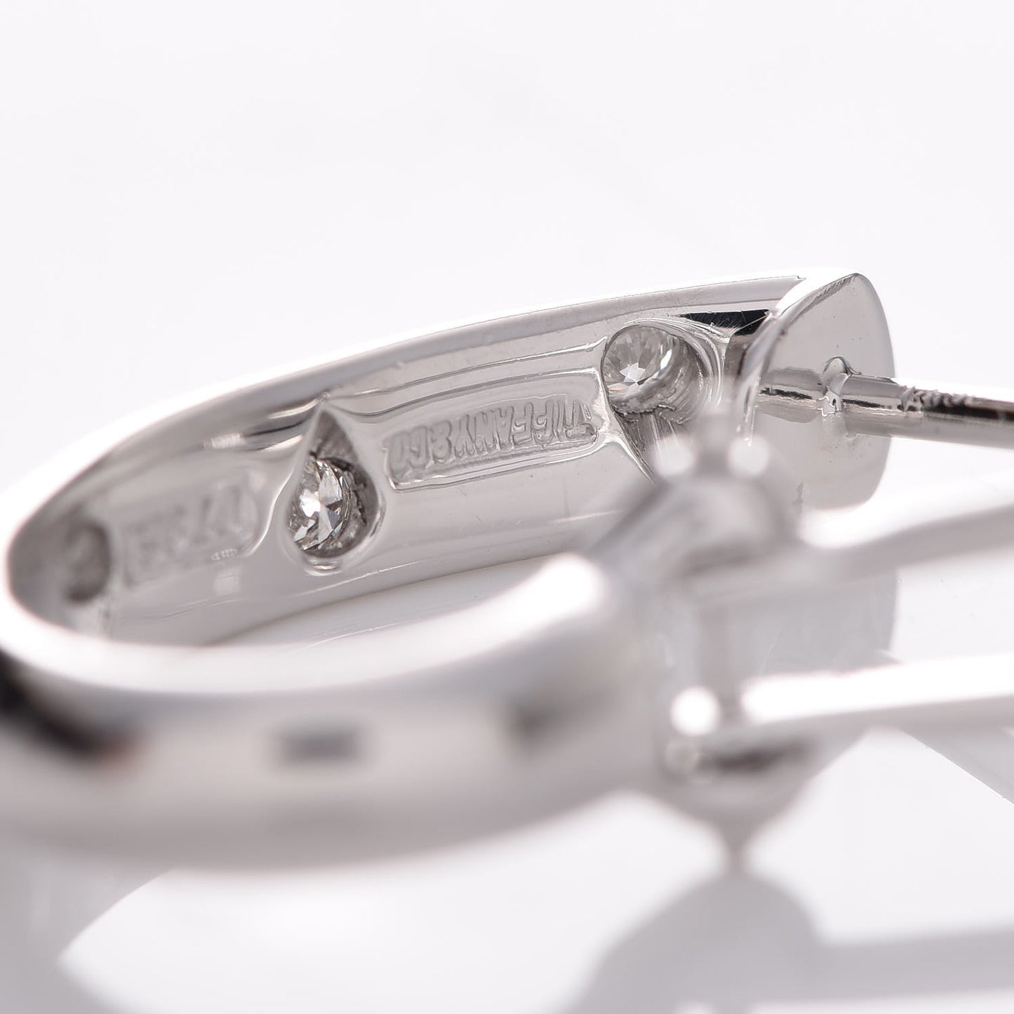 Platinum Diamond Etoile Hoop Earrings