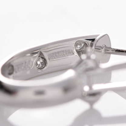 Tiffany Platinum Diamond Etoile Hoop Earrings 5 of 7