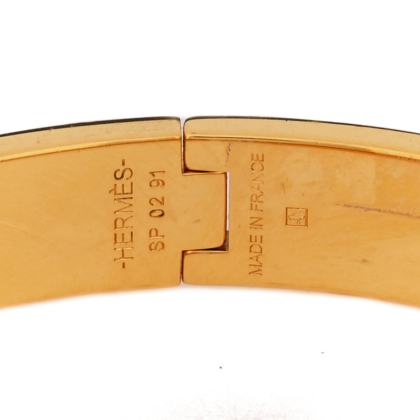 Enamel Narrow Clic Clac H Bracelet PM Orange