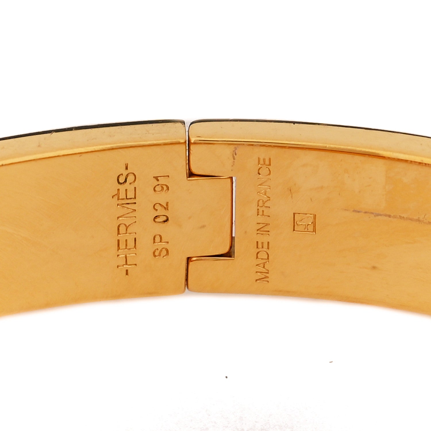 Hermes Enamel Narrow Clic Clac H Bracelet PM Orange 3 of 4