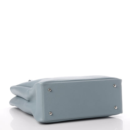 Hermes Taurillon Clemence Victoria II Cabas 35 Ciel 4 of 7