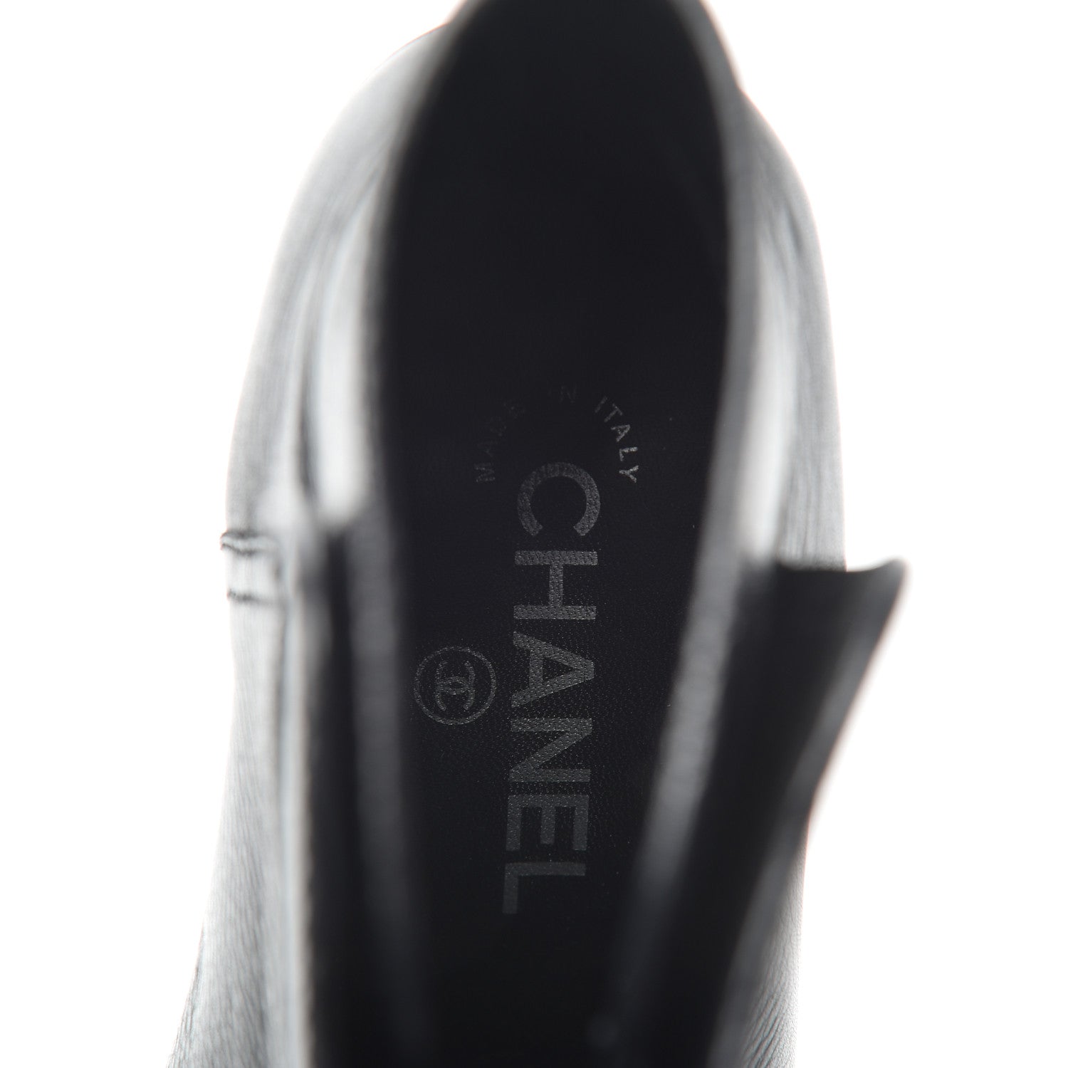 Chanel Calfskin Cap Toe Short Boots 37.5 Black 5 of 7