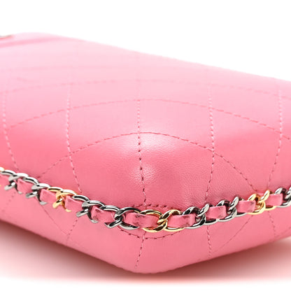Chanel Lambskin Quilted Chain Around Phone Holder Pink 8 of 9