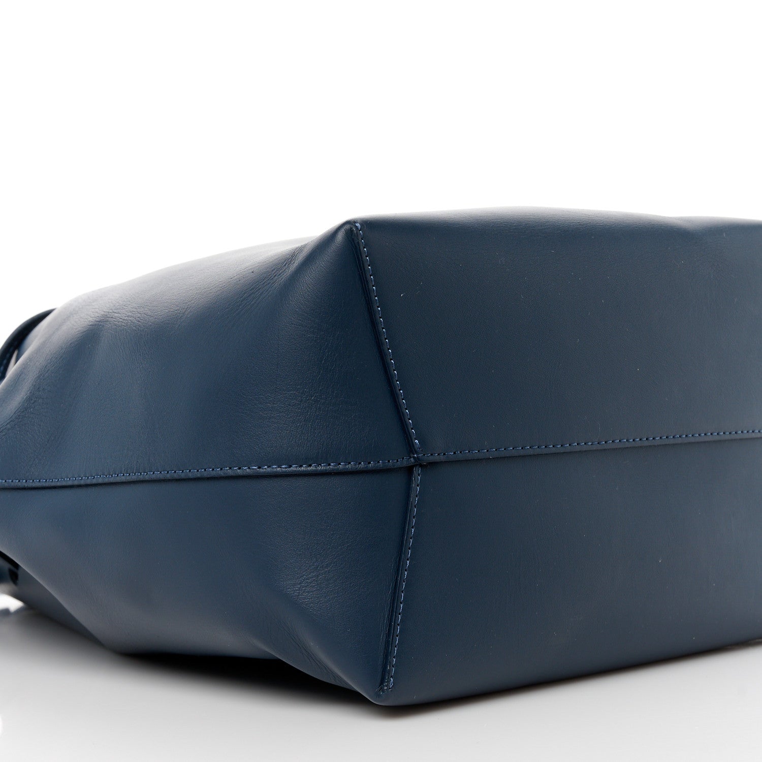 Mansur Gavriel Vegetable Tanned Calfskin Bucket Bag Navy 12 of 13