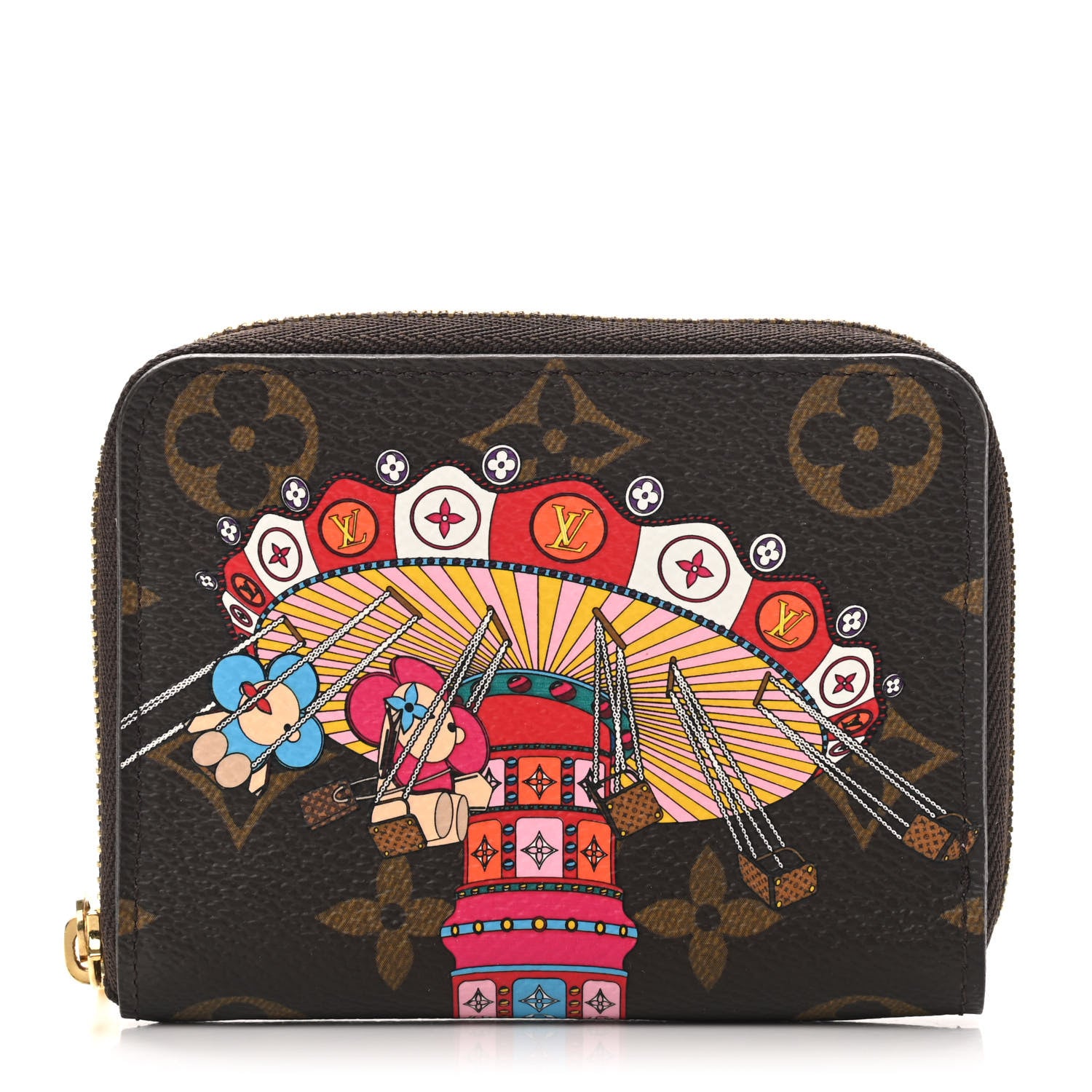 Louis Vuitton Monogram 2020 Christmas Animation Swing Ride Zippy Coin Purse Pink Poppy 1 of 8
