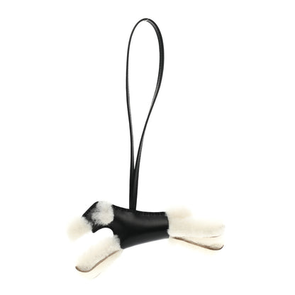 Hermes Milo Lambskin Shearling Budy Charm Black 1 of 4