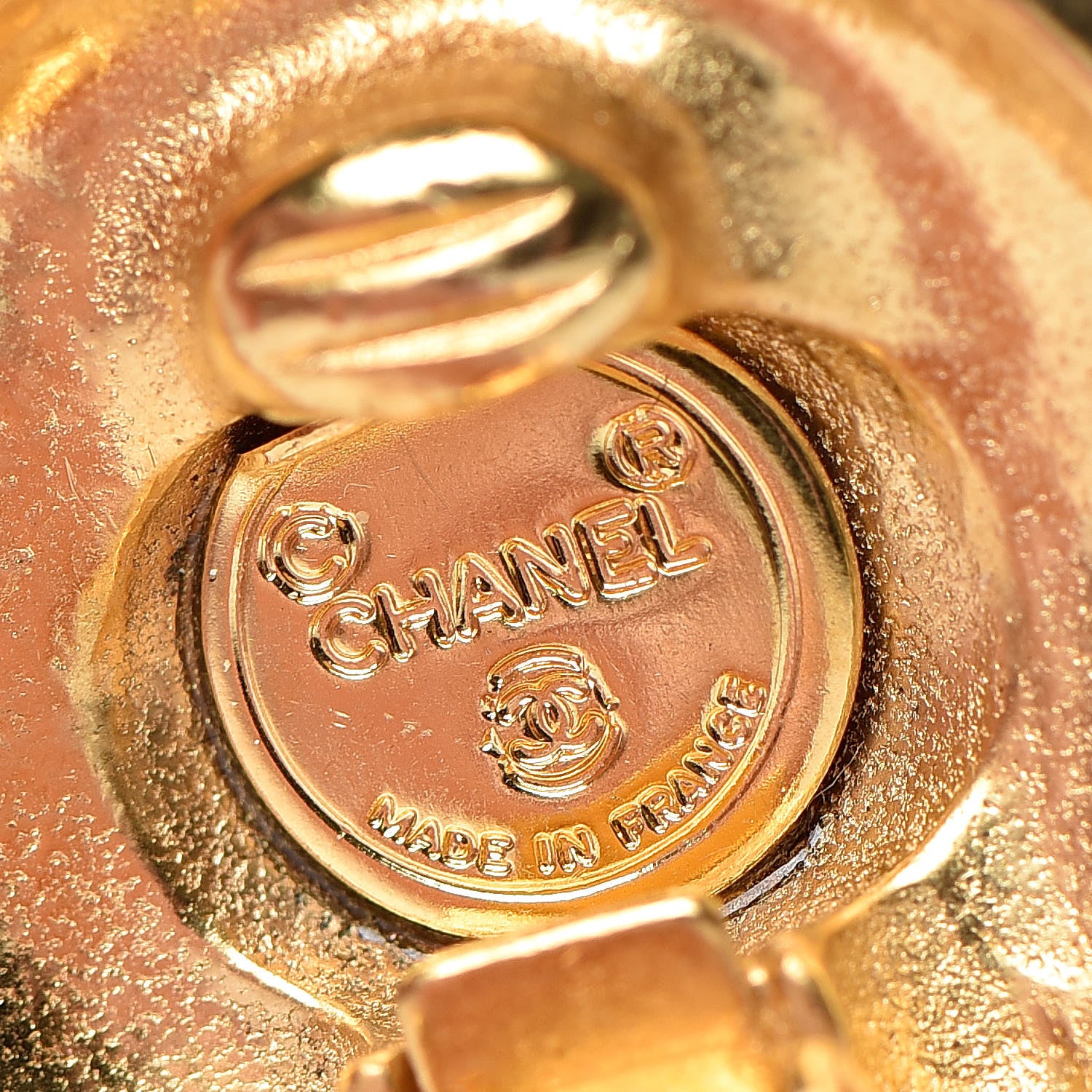 Chanel CC Clip On Earrings Gold 4 of 5