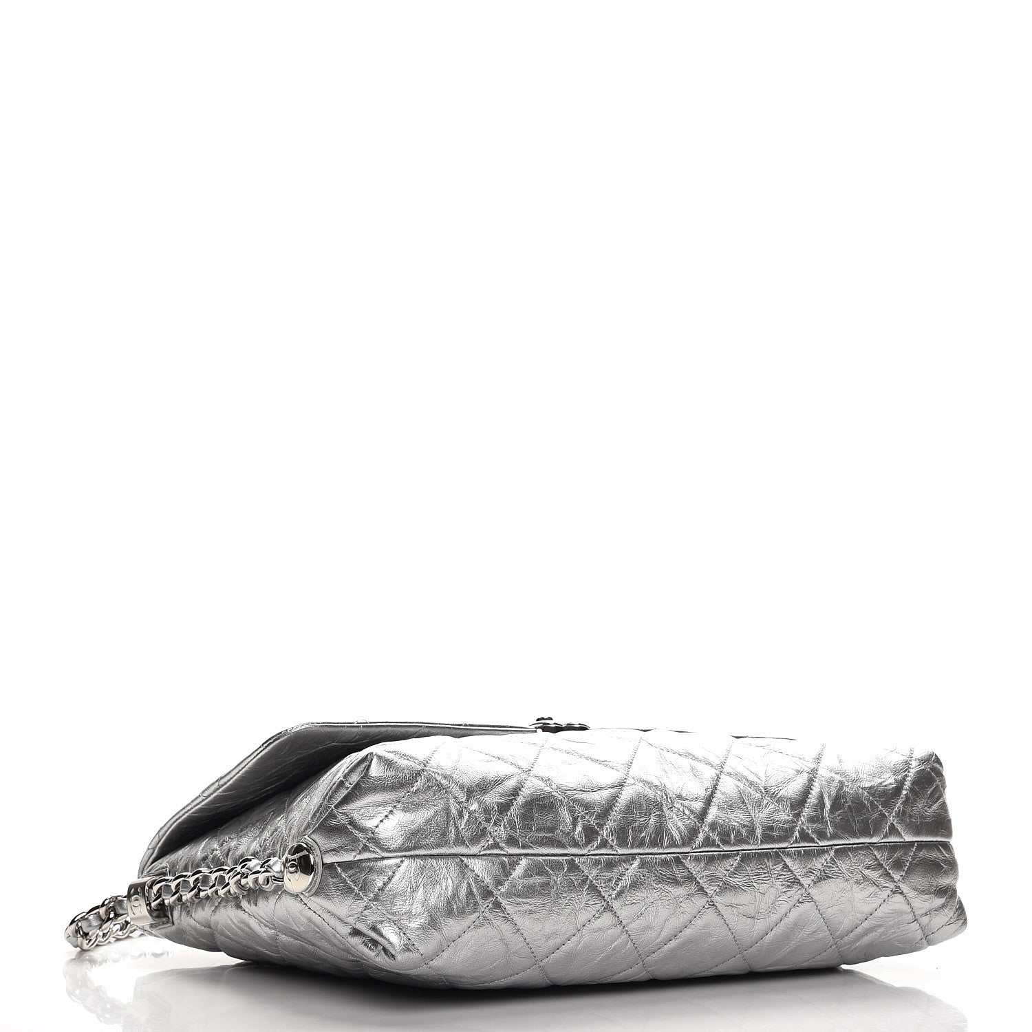 Chanel Metallic Crumpled Calfskin Big Bang Flap Bag Silver 4 of 8
