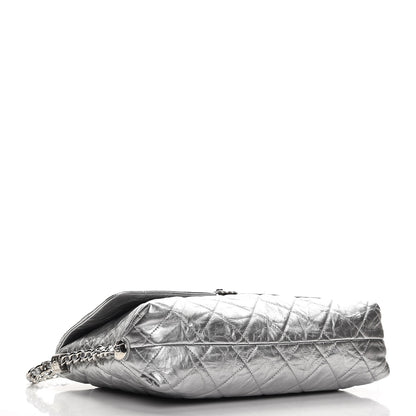 Chanel Metallic Crumpled Calfskin Big Bang Flap Bag Silver 4 of 8