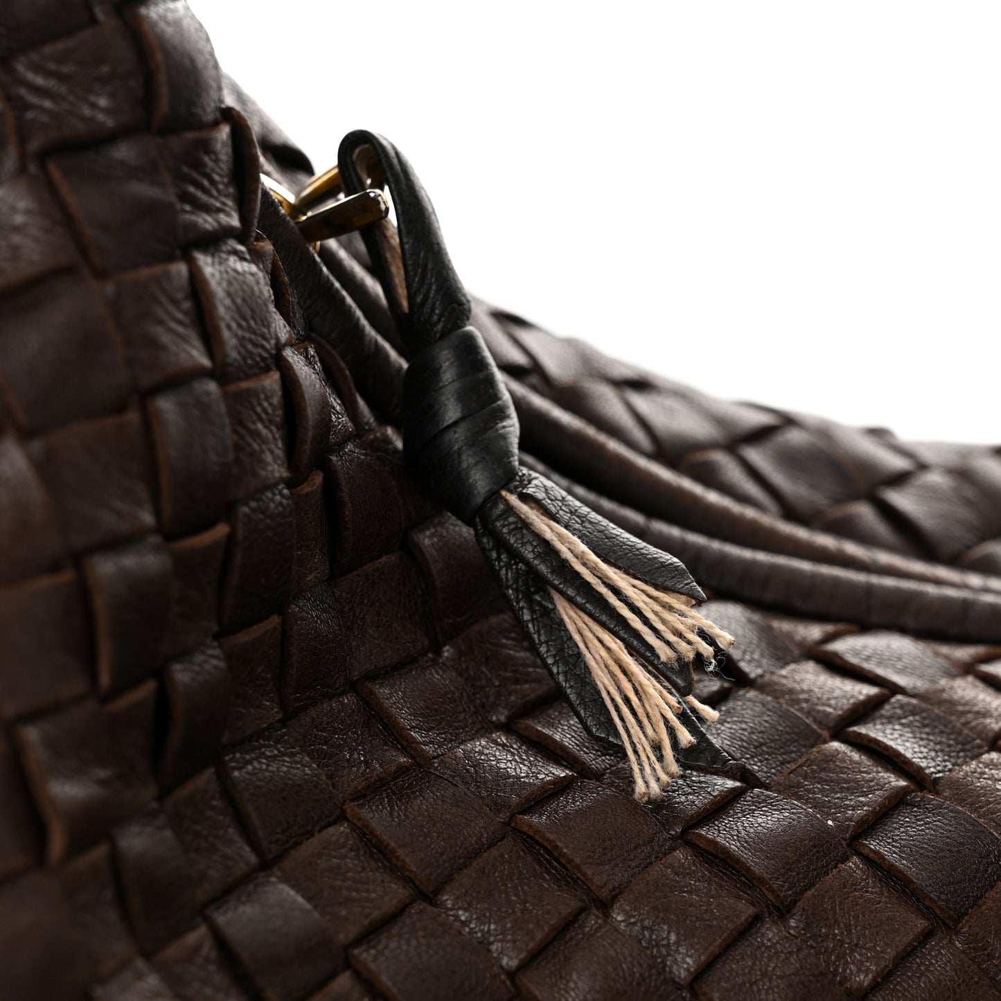 Nappa Intrecciato Large Veneta Hobo Ebano