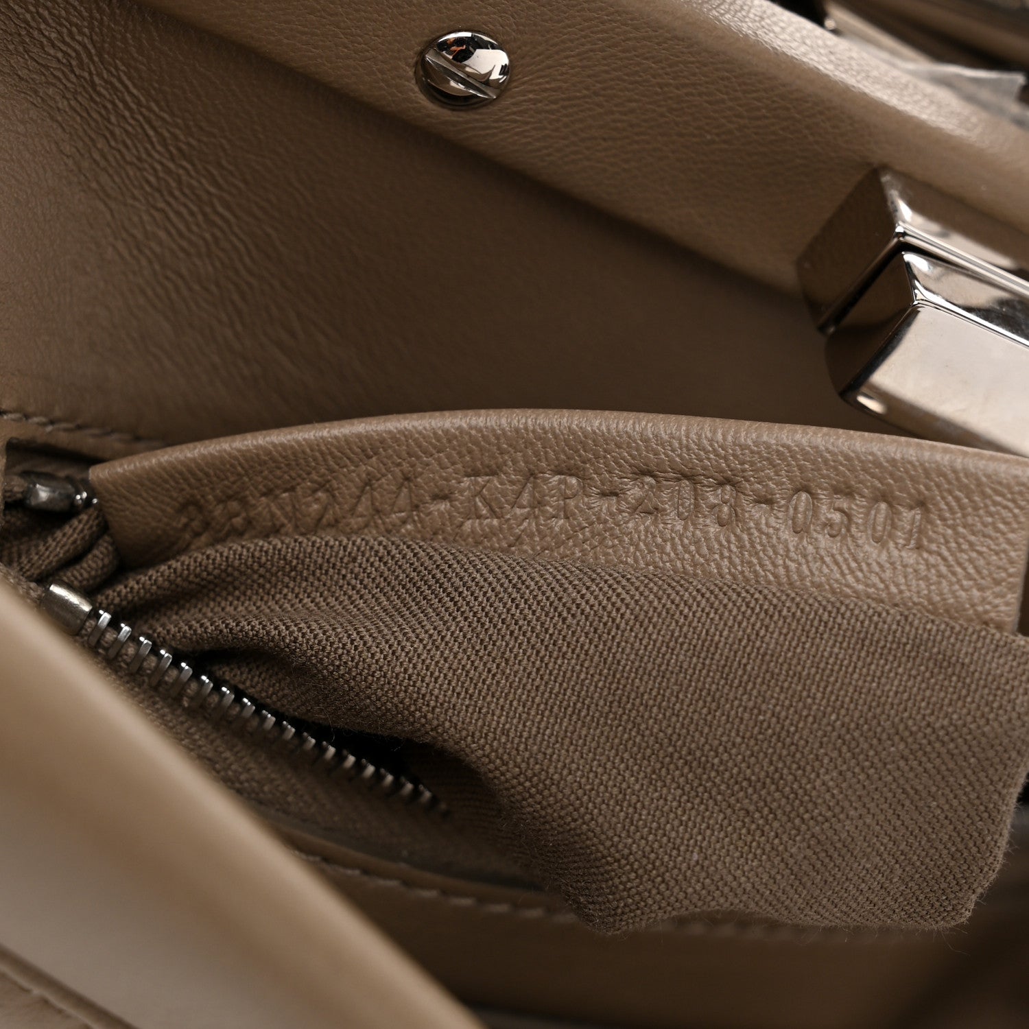 Fendi Nappa Mini Peekaboo Iconic Satchel Tortora 8 of 11