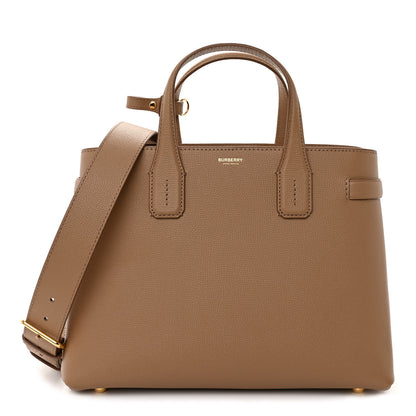 Burberry Derby Calfskin House Check Medium Banner Tote Camel 1 of 9
