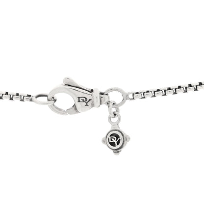 David Yurman Sterling Silver Diamond Hematine 11mm Chatelaine Pendant Necklace 4 of 4