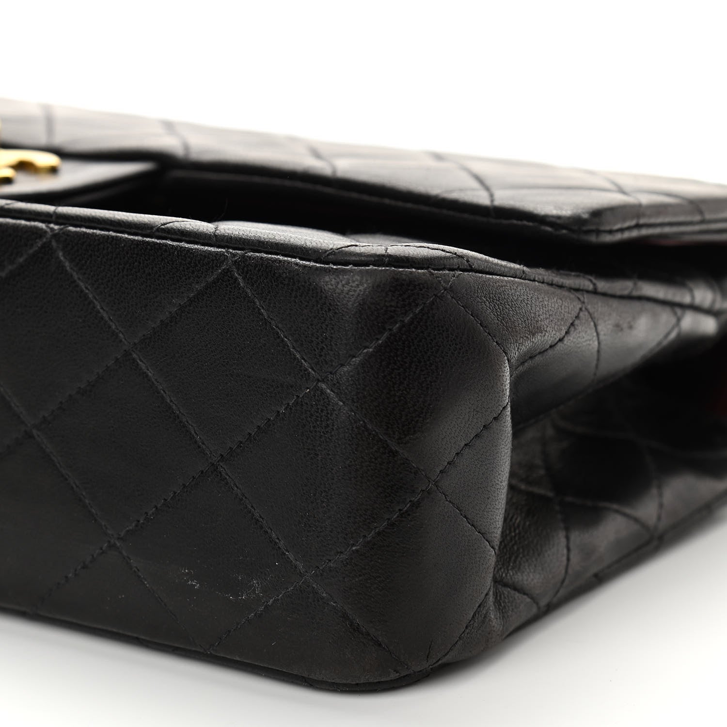 Chanel Lambskin Quilted Medium Double Flap Black 10 of 10