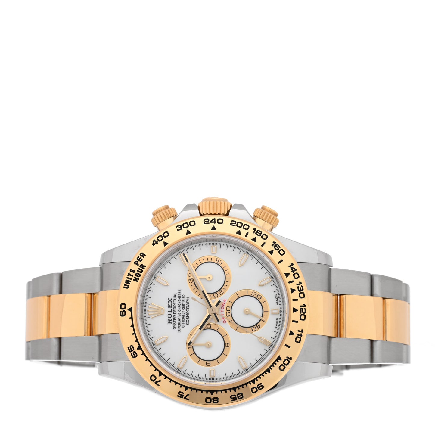 Stainless Steel 18K Yellow Gold 40mm Oyster Perpetual Cosmograph Daytona Watch White 126503