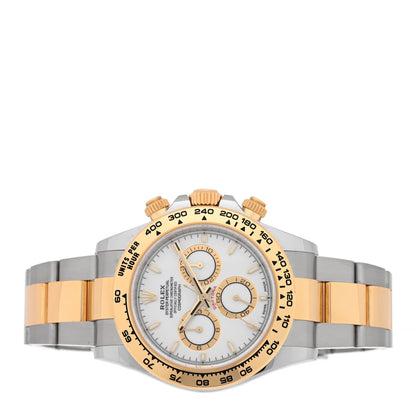 Rolex Stainless Steel 18K Yellow Gold 40mm Oyster Perpetual Cosmograph Daytona Watch White 126503 2 of 5