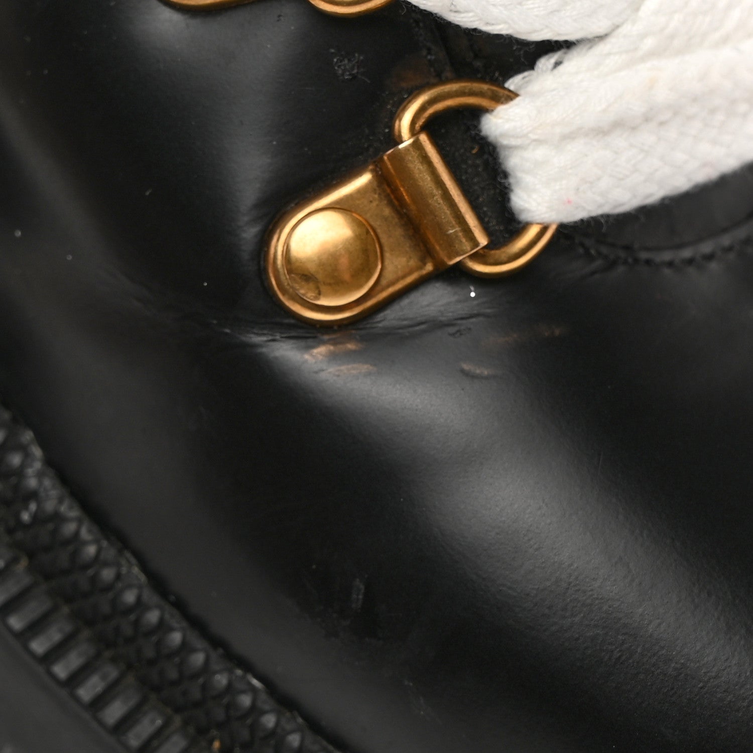 Gucci Calfskin Sylvie Web Womens Lace Up Combat Boots 38 Black 13 of 19