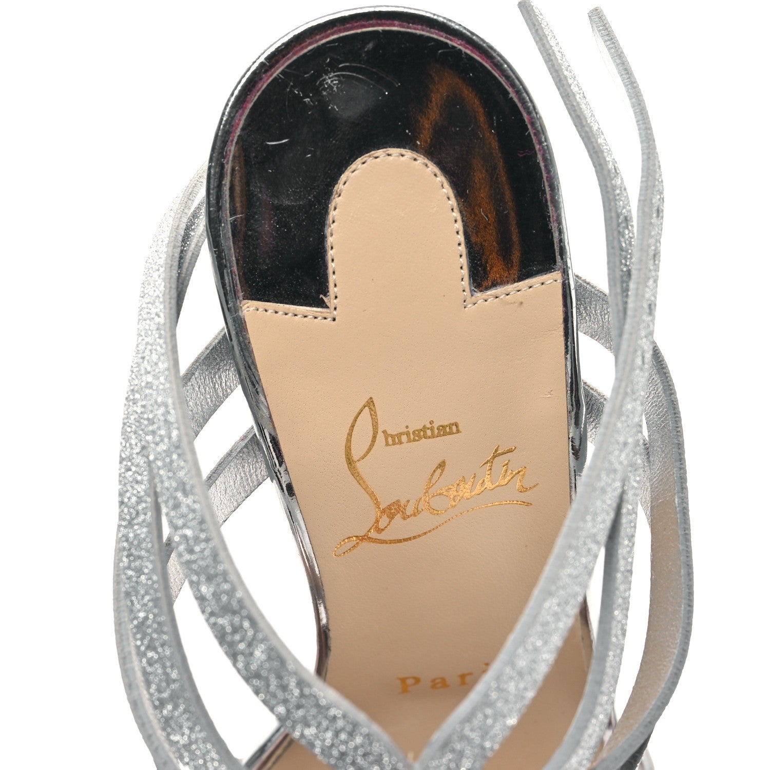 Christian Louboutin Glitter Renee 100 Sandals 36.5 Silver 18 of 18
