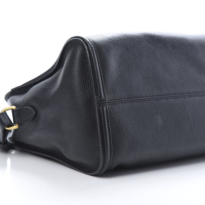 Alexander McQueen Pebbled Calfskin Small Skull Padlock Zip Around Tote Black 9 of 12