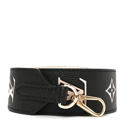 Louis Vuitton Empreinte Monogram Bandouliere Shoulder Strap Black Beige 1 of 4