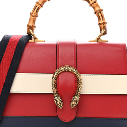 Gucci Calfskin Bamboo Web Medium Dionysus Top Handle Bag Red White Blue 8 of 10