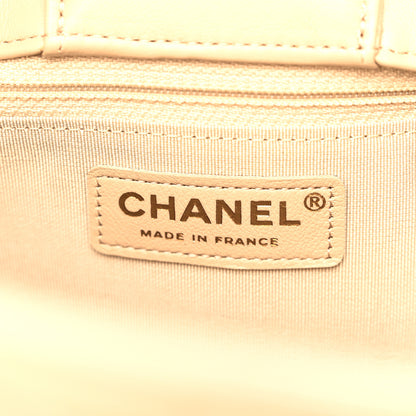 Chanel Calfskin Quilted Large Classic Shopping Tote Beige 6 of 10