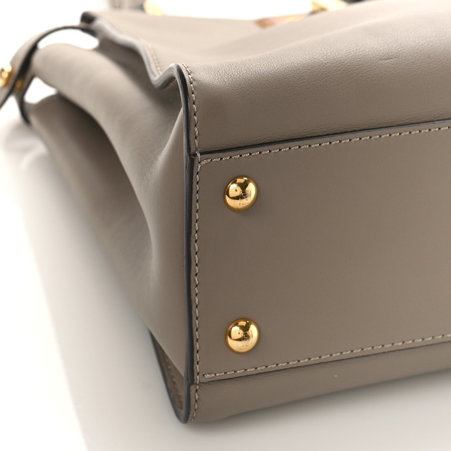 Fendi Vitello Seta Plexiglass Tortoise Medium Peekaboo Iconic Satchel Tortora 8 of 9