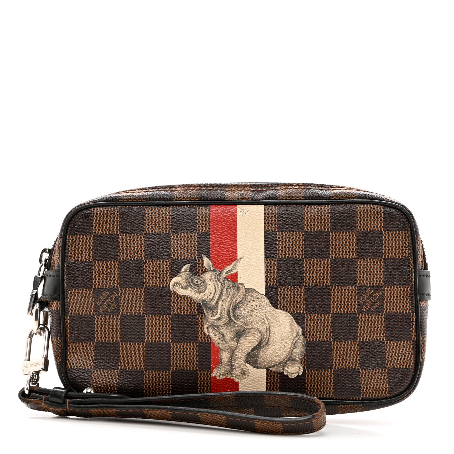 Louis Vuitton Savane Damier Ebene Rhinoceros Pochette Volga 1 of 8