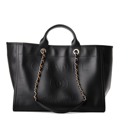 Chanel Calfskin Medium Deauville Tote Black 1 of 10