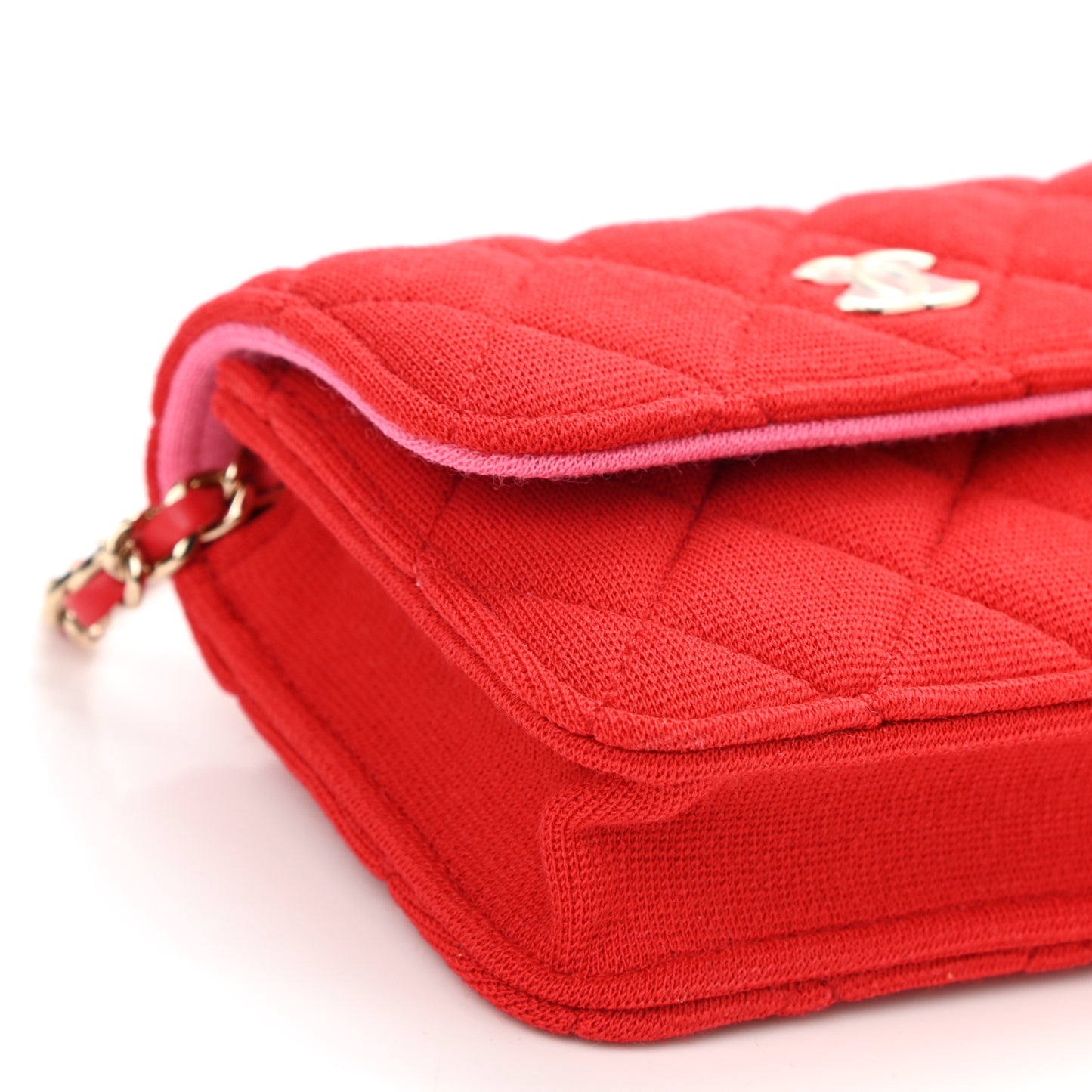 Jersey Quilted Micro Mini Flap Red