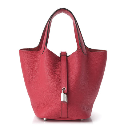 Hermes Taurillon Clemence Picotin Lock 18 PM Rose Extreme 1 of 10