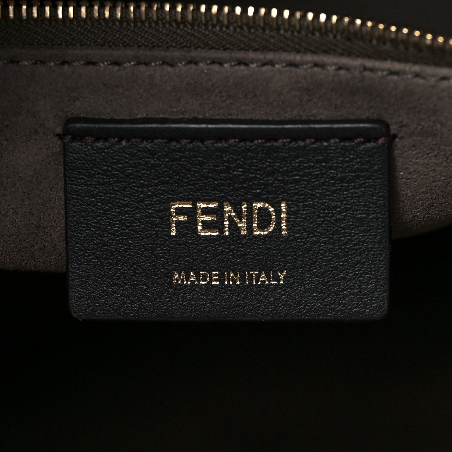 Fendi Glazed Fabric Vitello Century Plexiglass FF 1974 Stamp Patch Medium Runaway Shopper Tote Mogano Panna Nocciola 6 of 11