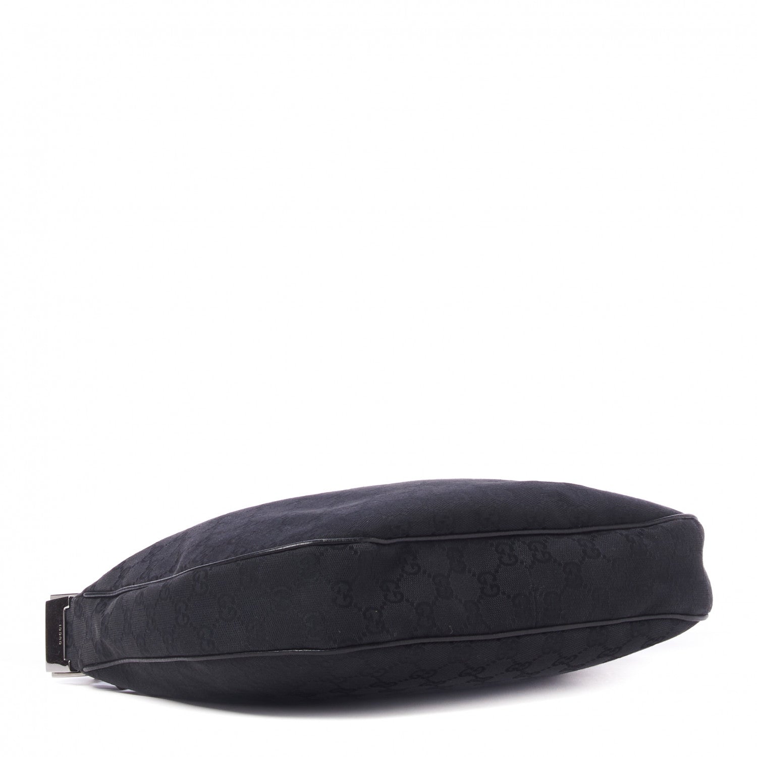 Gucci Monogram Medium Half Moon Hobo Black 4 of 9